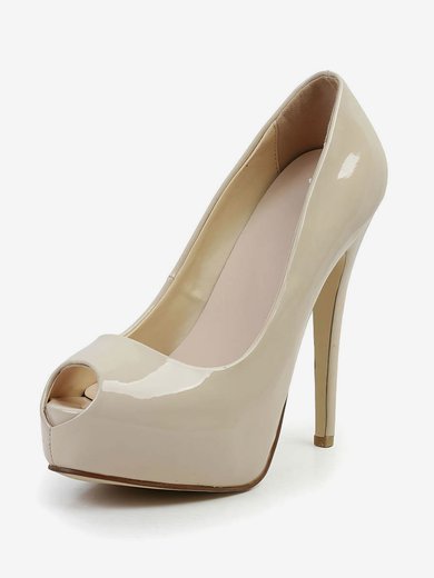 Women's Apricot Patent Leather Pumps #Milly03030587