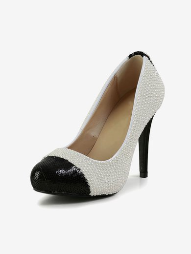 Women's Multi-color Patent Leather Pumps with Sequin/Pearl #Milly03030597