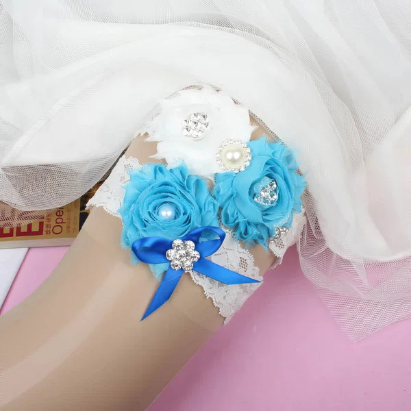 Lace Garters with Rhinestone/Bowknot/Imitation Pearls/Flower #Milly03090011