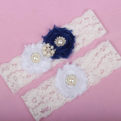 Lace Garters with Imitation Pearls/Flower/Crystal #Milly03090013