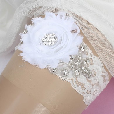 Lace Garters with Flower/Crystal #Milly03090015