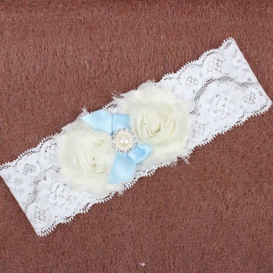 Lace Garters with Bowknot/Imitation Pearls/Flower #Milly03090020
