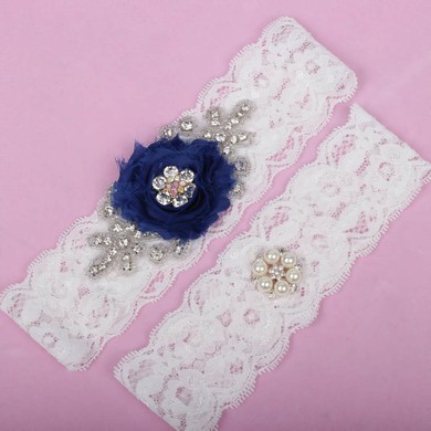 Lace Garters with Imitation Pearls/Flower/Crystal #Milly03090022