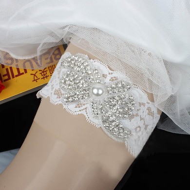 Lace Garters with Imitation Pearls/Crystal #Milly03090024