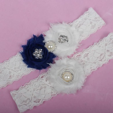 Lace Garters with Imitation Pearls/Flower/Crystal #Milly03090035