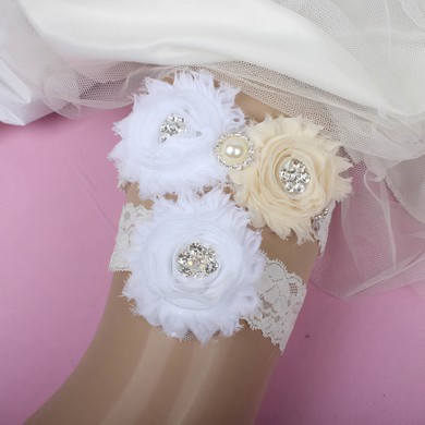 Lace Garters with Flower/Pearl/Crystal #Milly03090037