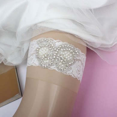 Lace Garters with Pearl/Crystal #Milly03090042