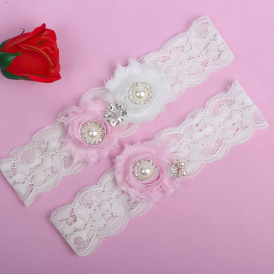 Lace Garters with Imitation Pearls/Flower/Crystal #Milly03090047