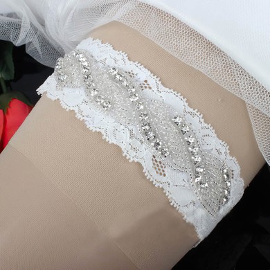 Lace Garters with Beading/Crystal #Milly03090051