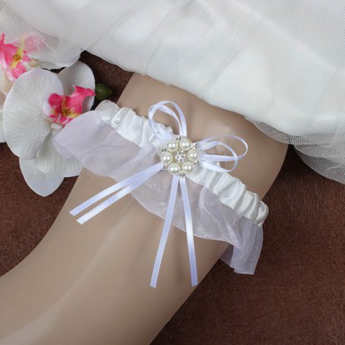 Satin Garters with Bowknot/Pearl #Milly03090067