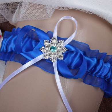 Satin Garters with Bowknot/Crystal #Milly03090069