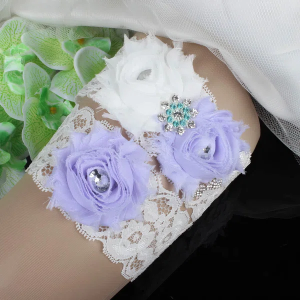 Lace Garters with Flower/Crystal #Milly03090079