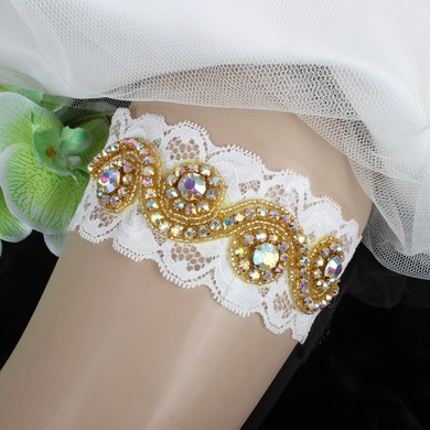 Lace Garters with Beading/Crystal #Milly03090081