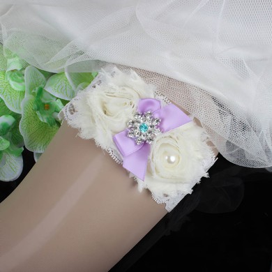 Lace Garters with Bowknot/Flower/Pearl/Crystal #Milly03090082