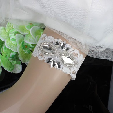 Lace Garters with Imitation Pearls/Crystal #Milly03090083