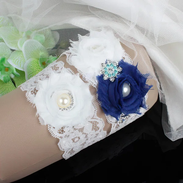 Lace Garters with Flower/Pearl/Crystal #Milly03090084