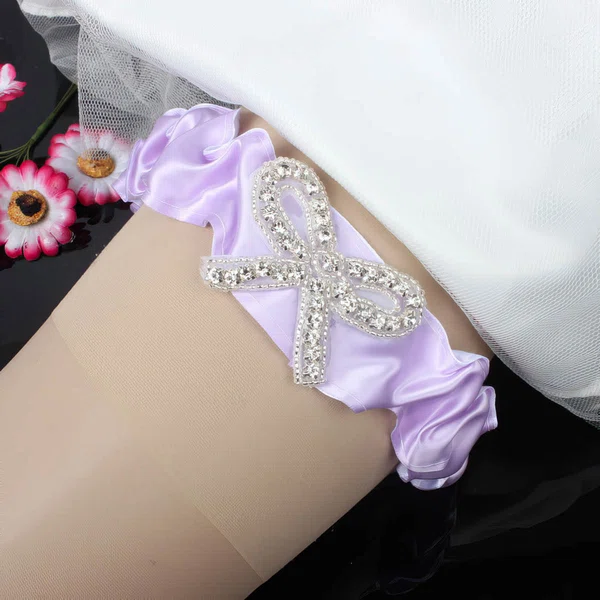 Satin Garters with Beading/Crystal #Milly03090094