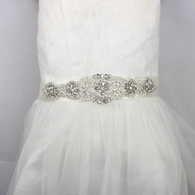 Women Charmeuse Imitation Pearls/Crystal Sashes #Milly03140003