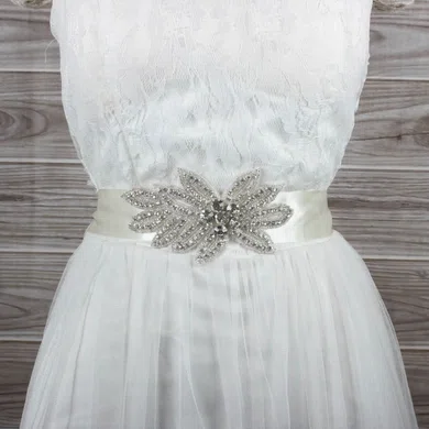 Women Charmeuse Beading/Crystal Sashes #Milly03140011