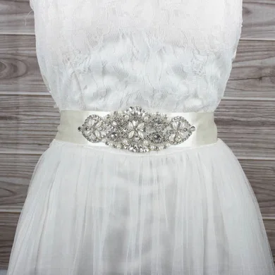 Women Charmeuse Imitation Pearls/Crystal Sashes #Milly03140015