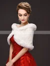Faux Fur Off-the-Shoulder Sleeveless Shawl with Lace #Milly03040032