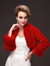 Faux Fur Long Sleeve Wrap with Flower #Milly03040043