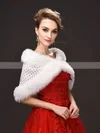Feather/Fur Sleeveless Shawl #Milly03040052