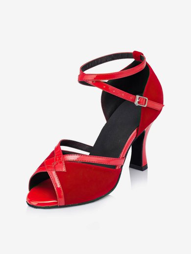 Women's Red Velvet Kitten Heel Sandals #Milly03030652